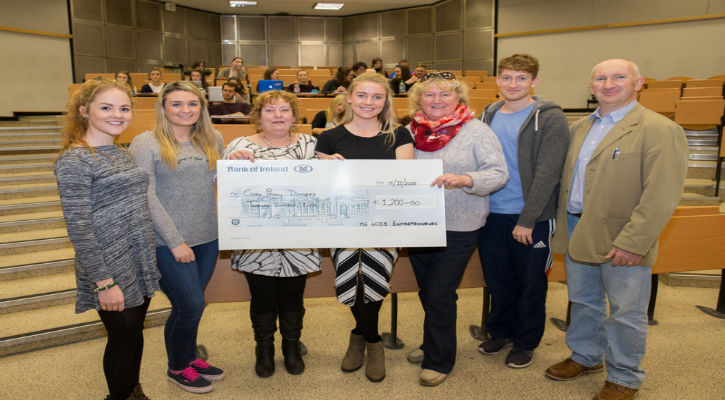 UCC students raise €4,250 and donate funds to UNICEF, Cork Penny Dinners and a number of smaller local charities.