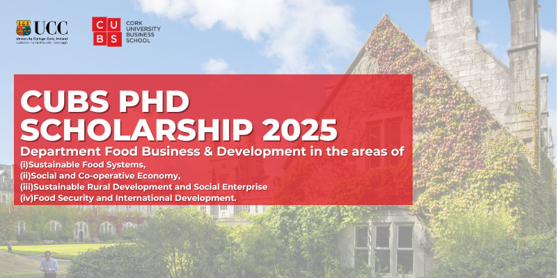 CUBS PhD Scholarship 2025: Food Business & Development