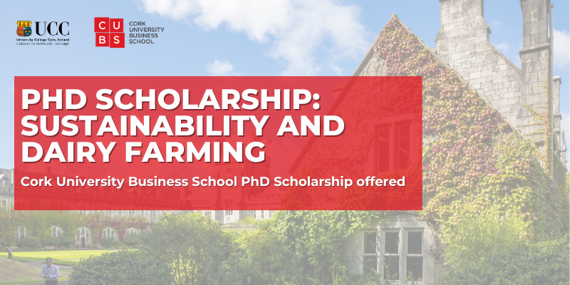 PhD Scholarship Opportunity: Sustainability and Dairy Farming