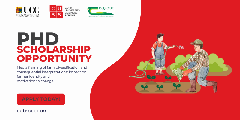 4-Year Funded PhD Scholarship: Media Framing and Farm Diversification