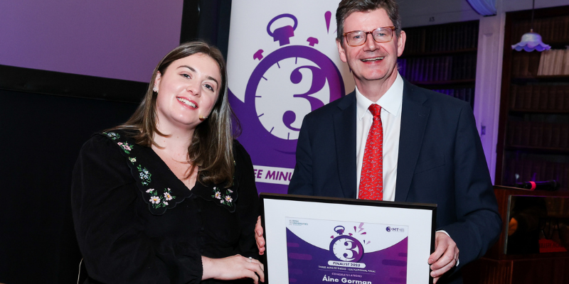 CUBS PhD Researcher Áine Gorman Wins Audience Choice Award at National Three Minute Thesis Final