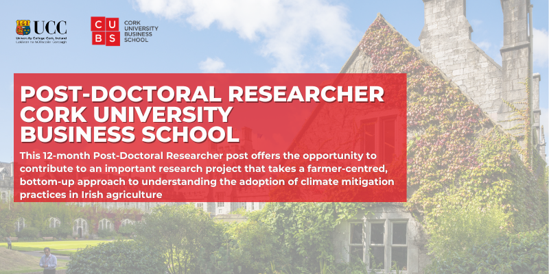 Post-Doctoral Researcher, Cork University Business School