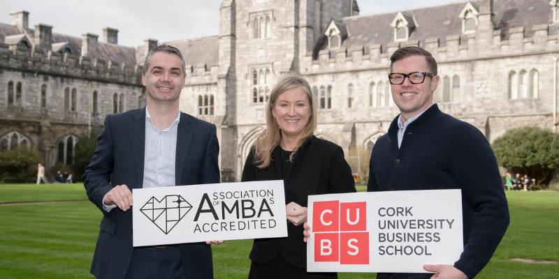 Cork University Business School at University College Cork receives re-accreditation from Association of MBAs