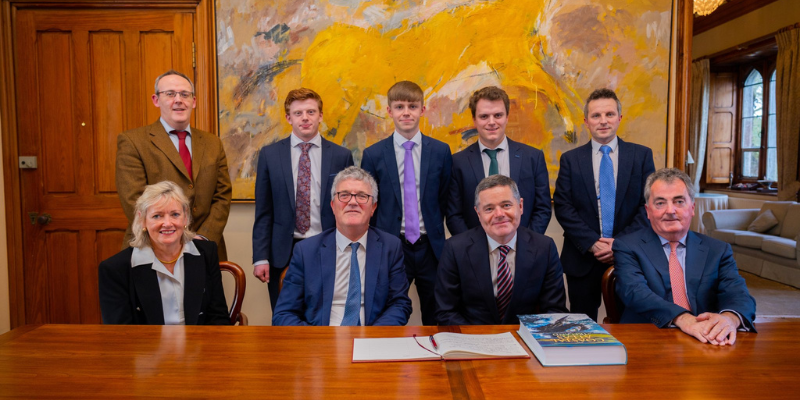 Minister Paschal Donohoe meets members of UCC Economics Society